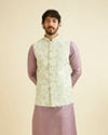 Radiant Light Mid Green Nehru Jacket